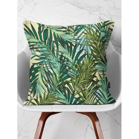 Throw Pillow Yellow Tropical Vibes