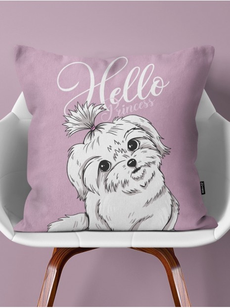 Throw Pillow Maltese Puppy