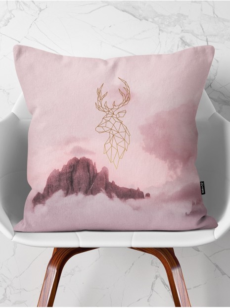 Throw Pillow Golden Deer