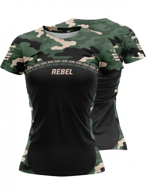 Training T-shirt Rebel Camo Black