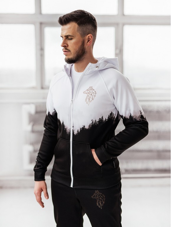 Zipped Golden Wolf Hoodie