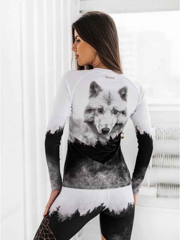 Sporty long sleeve shirt - Golden Wolf