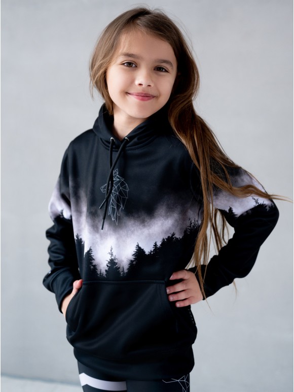 Kids Hoodie Silver Wolf