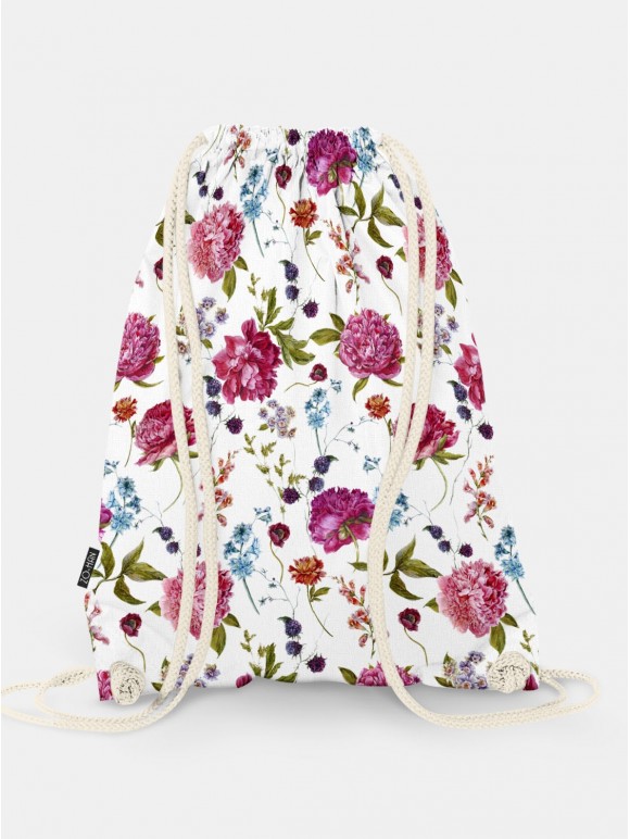 Burgundy Peonies Bag