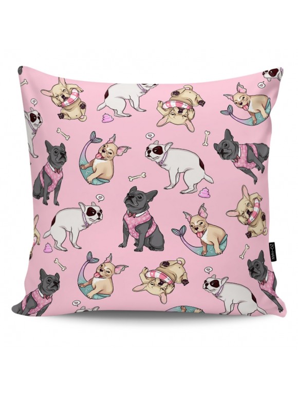 Throw Pillow Bulldogs Adventures