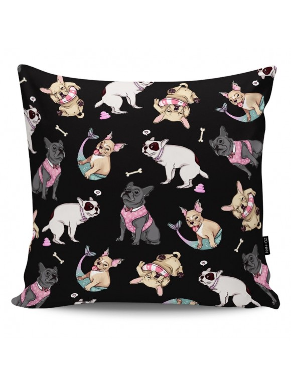 Throw Pillow Bulldogs Adventures