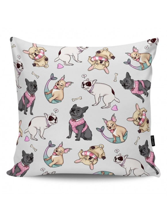 Throw Pillow Bulldog's Adventures