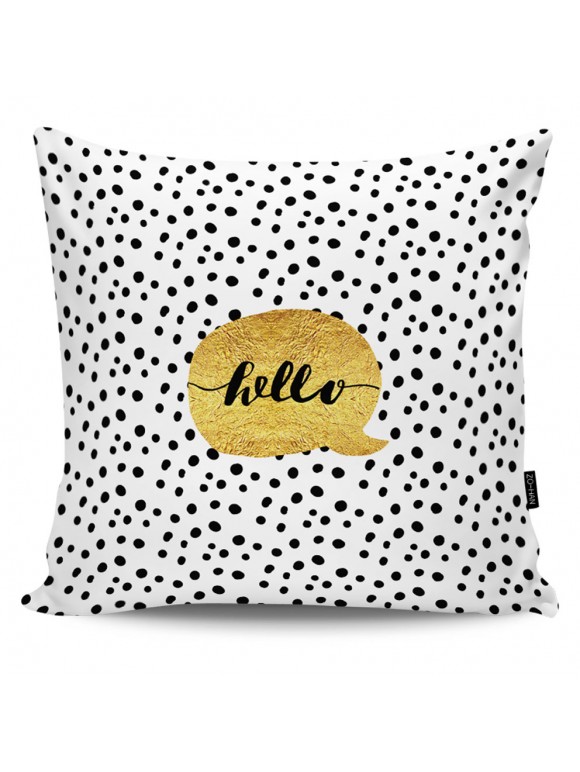 Throw Pillow Hello